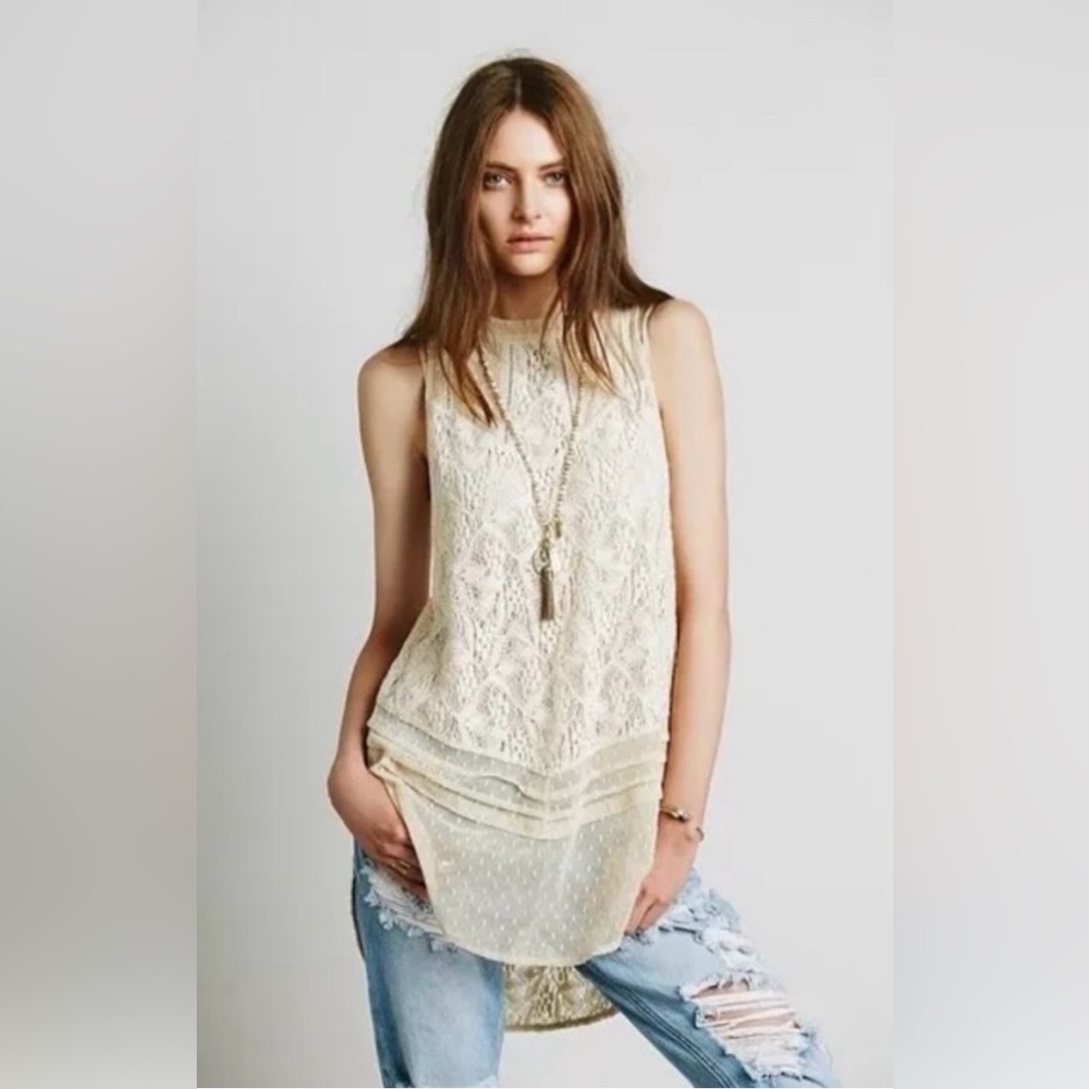 Free people lace tunic size small